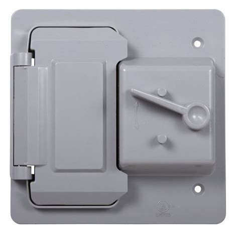 hubbell taymac 2 gang rectangle plastic weatherproof electrical box cover|2 gang electrical box cover.